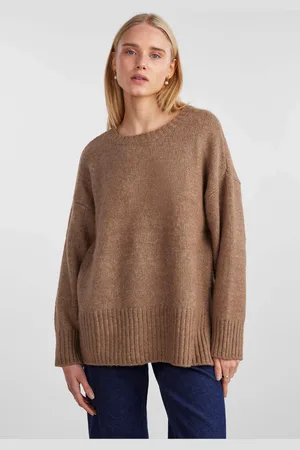 Pieces® Rundhalspullover »PCNANCY LS LOOSE O-NECK KNIT NOOS BC«, Oversized