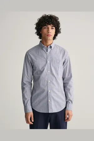GANT Langarmhemd »REG POPLIN MICROCHECK SHIRT«, Micro-kariert, Popeline, leicht, strapazierfähig und pflegeleicht