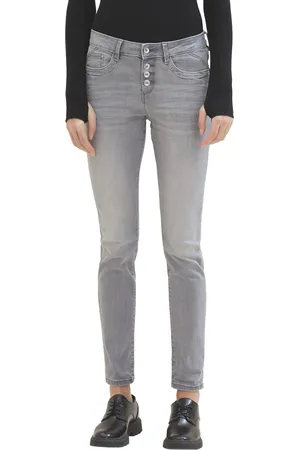 TOM TAILOR Tapered-fit-Jeans, mit Knopfleisten-Verschluss