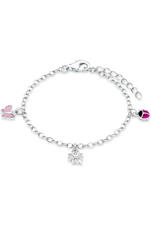 Prinzessin Lillifee Armband »9082414, Marienkäfer, Schmetterling, Kleeblatt«, mit Zirkonia (synth.)