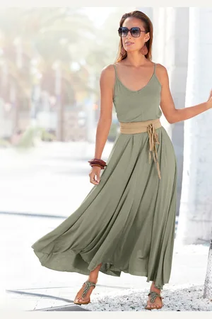 Buffalo Maxikleid, aus Jersey in weiter Form, leichtes Sommerkleid, Strandkleid, Basic