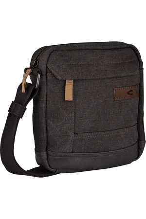 Camel Active Umhängetasche »Air«, Canvas Modell aus weichem Lederimitat abgerundet mit Applikationen