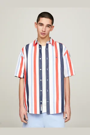 Tommy Hilfiger Kurzarmhemd »TJM RLX STRIPES SHIRT«, mit mehrfarbigen Streifen