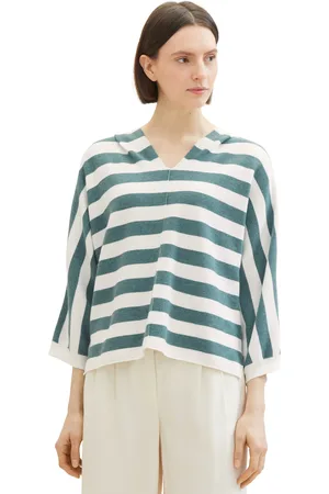 TOM TAILOR Kapuzenpullover, mit weitem V-Ausschnitt