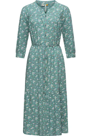 Ragwear Maxikleid »Sommerkleid Meve«, Leichtes Langarmkleid mit Blumenmuster