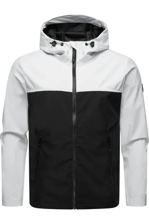 Ragwear Softshelljacke »Softshelljacke Shellwie Block«, mit Kapuze, wasserdichte Herren Übergangsjacke mit großer Kapuze