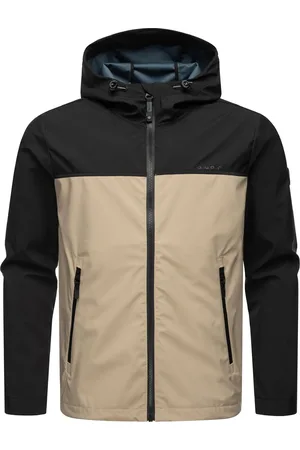 Ragwear Softshelljacke »Softshelljacke Shellwie Block«, mit Kapuze, wasserdichte Herren Übergangsjacke mit großer Kapuze