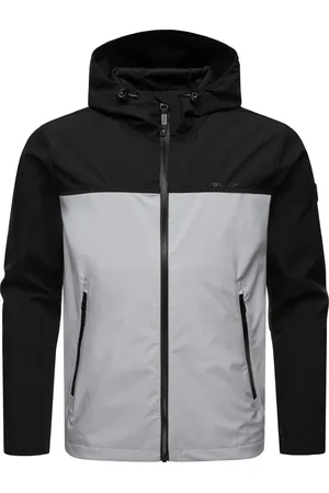 Ragwear Softshelljacke »Softshelljacke Shellwie Block«, mit Kapuze, wasserdichte Herren Übergangsjacke mit großer Kapuze