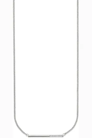 Daniel Hechter Kette mit Anhänger »Schmuck Geschenk Silber 925 Halsschmuck Halskette Stäbchen«, mit Topas