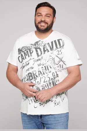 Camp David T-Shirt, mit Marken-Schriftzug auf der Front