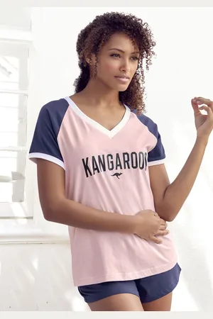KangaROOS Shorty, (2 tlg.), mit kontrastfarbenen Raglanärmeln