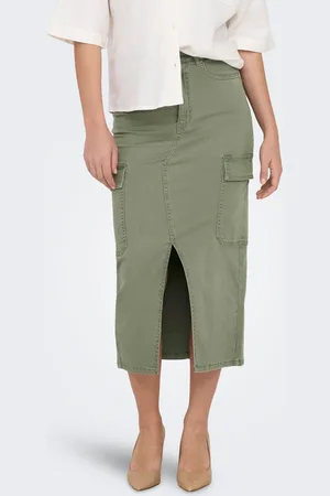 ONLY Cargorock »ONLLOLA HW CARGO LONG SLIT SKIR PNT NOOS«