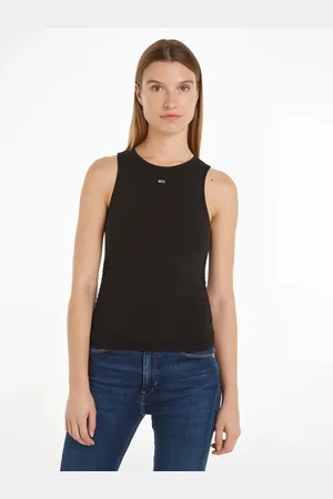 Tommy Hilfiger Tanktop »TJW SLIM GATHERING TANK TOP«, (ESSENTIAL Regular Flag Logo TJ Women), mit Markenlabel