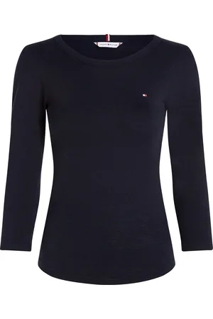 Tommy Hilfiger Rundhalsshirt »CRV 1985 SLIM SLUB OPEN 3/4 SLV«, Große Größen