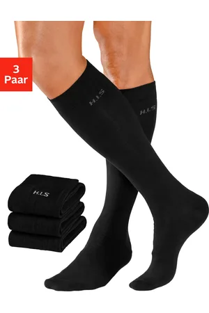 H.I.S Kniestrümpfe, (Packung, 3 Paar), mit druckfreiem Bündchen