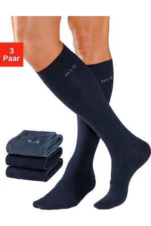H.I.S Kniestrümpfe, (Packung, 3 Paar), mit druckfreiem Bündchen