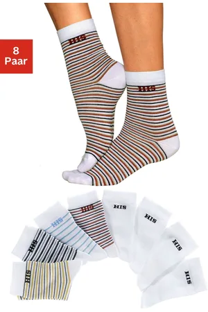 H.I.S Socken, (Packung, 8 Paar), geringelt und unifarben