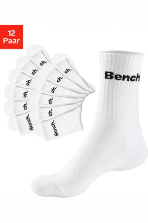 Bench Tennissocken, (Packung, 12 Paar), mit Fuß Polsterung