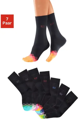 H.I.S Socken, (Packung, 7 Paar), mit bunt gemusterter Spitze