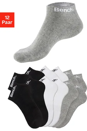 Bench Sportsocken, (Packung, 12 Paar), Tennis Kurzsocken mit Halbfußfrottee