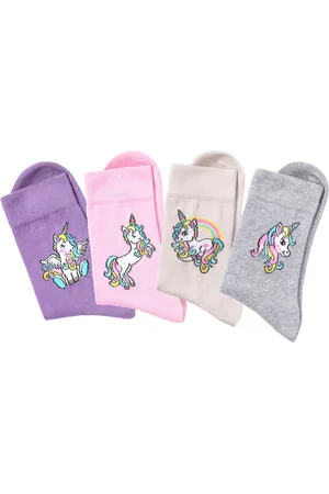 H.I.S Basicsocken, (Packung, 4 Paar), mit Einhorn Motiven