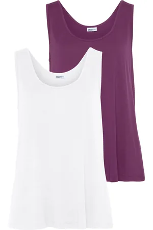 beachtime Tanktop, (2er-Pack), aus Viskose, lockere Passform, Basic