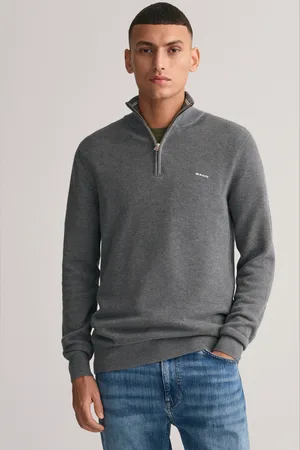 GANT Troyer »COTTON PIQUE HALF ZIP«, mit Piqué-Struktur
