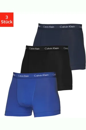 Calvin Klein Trunk, (3 St.), in blautönen mit Logo-Elastikbund