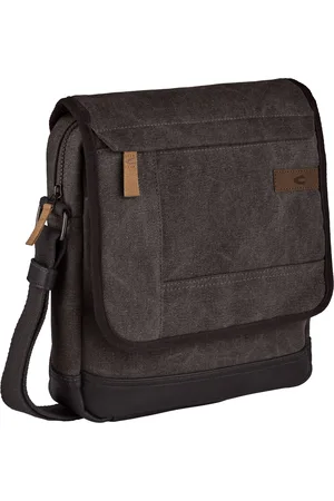 Camel Active Umhängetasche »Air«, Canvas Modell aus weichem Lederimitat abgerundet mit Applikationen