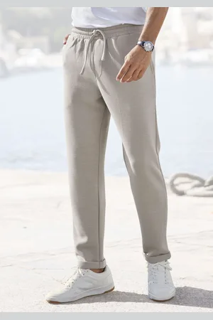 john devin Jogger Pants »Jogg Pants«, Umschlag am Beinabschluss, aus elastischer Piqué-Qualität