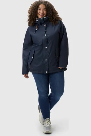 Ragwear Regenjacke »Regenjacke Marge«, mit Kapuze, warm gefütterter Damen Winter Regenmantel