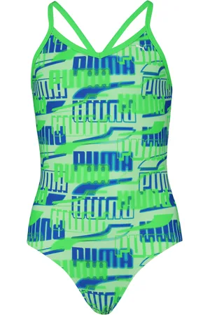PUMA Badeanzug, mit allover Logoprint