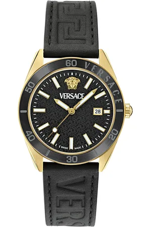 VERSACE Quarzuhr »V-DOME«, Armbanduhr, Herrenuhr, Swiss Made, Leuchtindizes (Zifferblatt), Datum