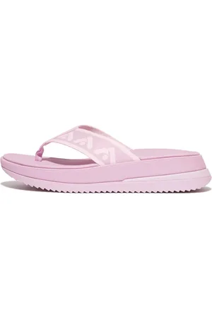 FitFlop Zehentrenner »SURFF WEBBING TOE«, Keilabsatz, Sommerschuh, Schlappen mit Microwobbleboard