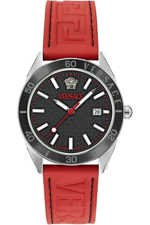 VERSACE Quarzuhr »V-DOME«, Armbanduhr, Herrenuhr, Swiss Made, Leuchtindizes (Zifferblatt), Datum