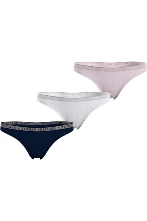 Tommy Hilfiger Slip »3P THONG«, (Packung, 3 St., 3er), dezent gemustert, Logoschriftzug