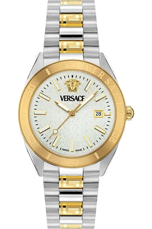 VERSACE Quarzuhr »V-DOME«, Armbanduhr, Herrenuhr, Swiss Made, Leuchtindizes (Zifferblatt), Datum
