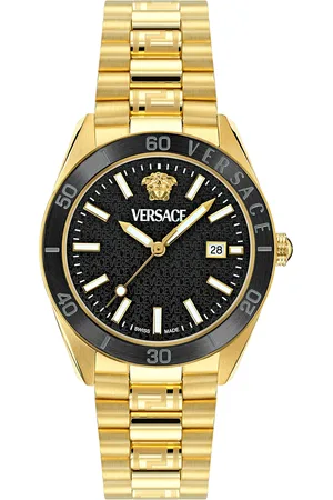 VERSACE Quarzuhr »V-DOME«, Armbanduhr, Herrenuhr, Swiss Made, Leuchtindizes (Zifferblatt), Datum