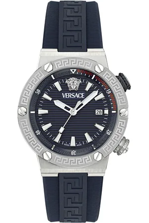 VERSACE Chronograph »GRECA LOGO DIVER«, Quarzuhr, Armbanduhr, Herrenuhr, Datum, Stoppfunktion, Swiss Made