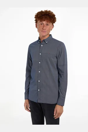 Tommy Hilfiger Businesshemd »FLEX MICRO FOULARD SF SHIRT«, Mit Minimal-Print, Button-down-Kragen