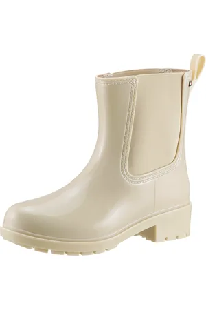 Tommy Hilfiger Chelseaboots »FLAG RAINBOOT«, Gummistiefel, Blockabsatz, Schlupfschuh mit Anziehlasche