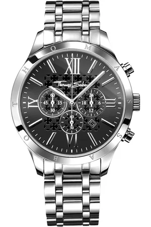 Thomas Sabo Chronograph »REBEL URBAN«, Quarzuhr, Armbanduhr, Herren, Datum, Stoppfunktion, 12/24-Std.-Anzeige