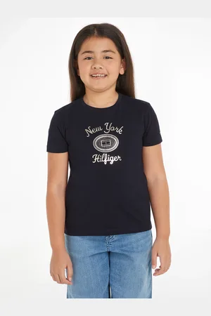 Tommy Hilfiger Kurzarmshirt »HILFIGER NY FOIL REG TEE SS«, Kinder bis 16 Jahre mit Logoprägung