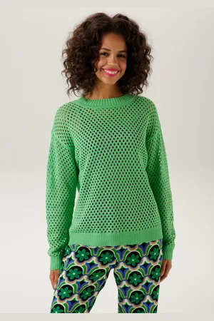 Aniston Strickpullover, mit coolen Lochmuster