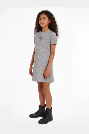 Calvin Klein Jerseykleid »JACQUARD QUILTED SS DRESS«, für Kinder bis 16 Jahre