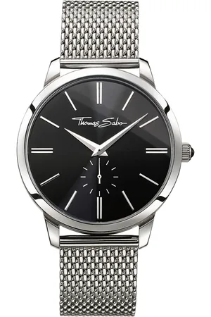 Thomas Sabo Quarzuhr »REBEL SPIRIT«, Armbanduhr, Herrenuhr, Mineralglas mit Saphirbeschichtung, Onyx-Steine