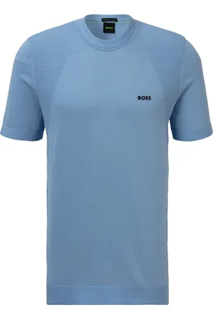 HUGO BOSS Rundhalspullover »Momentum_Lite_T24«, mit Strukturmix