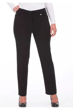 Kj Stoffhose »Hose Bea in Bi-Stretch Kammgarnoptik mit Bügelfalte«, ideal für kräftige Oberschenkel