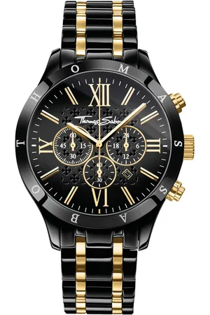 Thomas Sabo Chronograph »REBEL URBAN«, Quarzuhr, Armbanduhr, Herren, Datum, Stoppfunktion, 12/24-Std.-Anzeige
