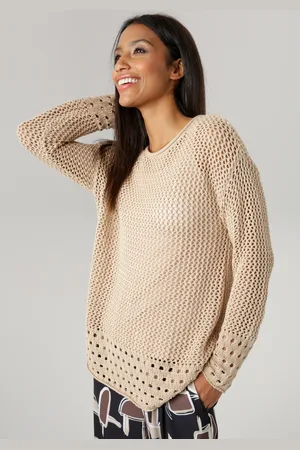 Aniston Strickpullover, in Netzoptik